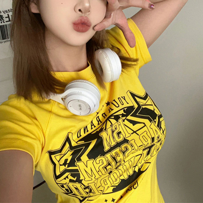 Vintage Star Logo Graphic Short Sleeve Tee - fairypeony