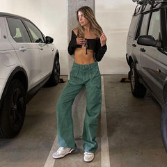 Street Trend Cool Washed Straight Jeans, , women clothing, street-trend-cool-washed-straight-jeans, , fairypeony