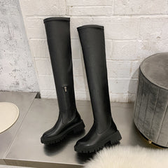 Square Heel Over The Knee Long Boots, , women clothing, square-heel-over-the-knee-long-boots, , fairypeony