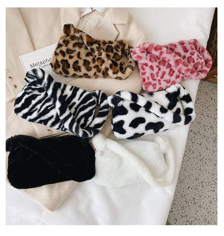 Plush Underarms One-shoulder Handbag, , women clothing, plush-underarms-one-shoulder-handbag, , fairypeony