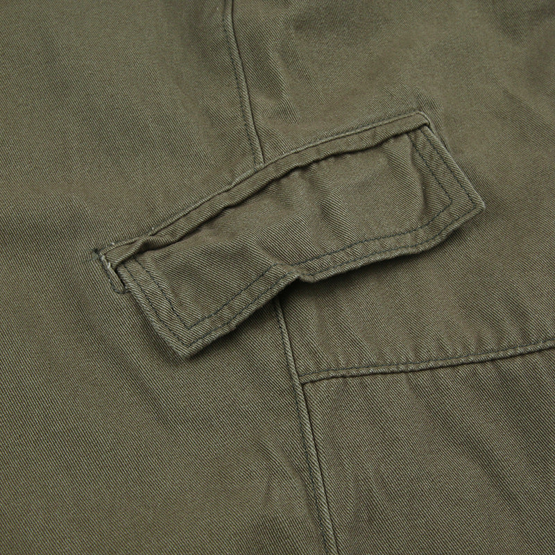 Pocket Patched Straight Cargo Jeans - fairypeony