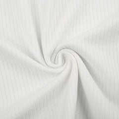 Lace Trim White Ribbed Knit Top - fairypeony