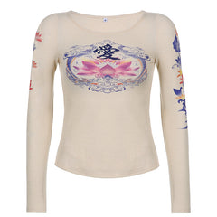Vintage Chinese Rose Shirt, , women clothing, vintage-chinese-rose-shirt, L, M, S, fairypeony