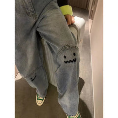 Straight High Waist Wide Leg Jeans, , women clothing, straight-high-waist-wide-leg-jeans, , fairypeony