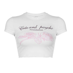 Pink Floral Print Crop Top - fairypeony