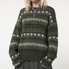 Long Sleeve Downtown Jacquard Sweater - fairypeony
