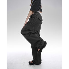 Buttoned Straight-Leg Cargo Pants, , women clothing, buttoned-straight-leg-cargo-pants, , fairypeony