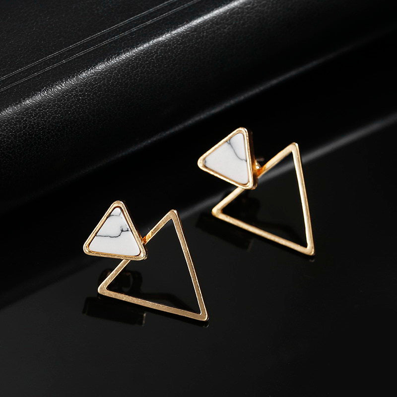 Marble Triangle Earrings, , women clothing, marble-triangle-earrings, , fairypeony