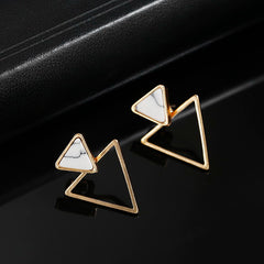 Marble Triangle Earrings, , women clothing, marble-triangle-earrings, , fairypeony