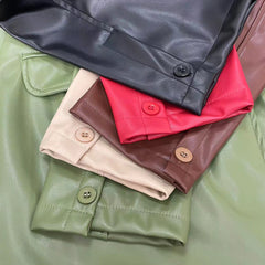 Leather Blazer, , women clothing, leather-blazer, , fairypeony