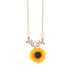 Pearl Sun Flower Necklace, , women clothing, pearl-sun-flower-necklace, , fairypeony