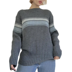 Striped Ribbed Downtown Sweater - fairypeony