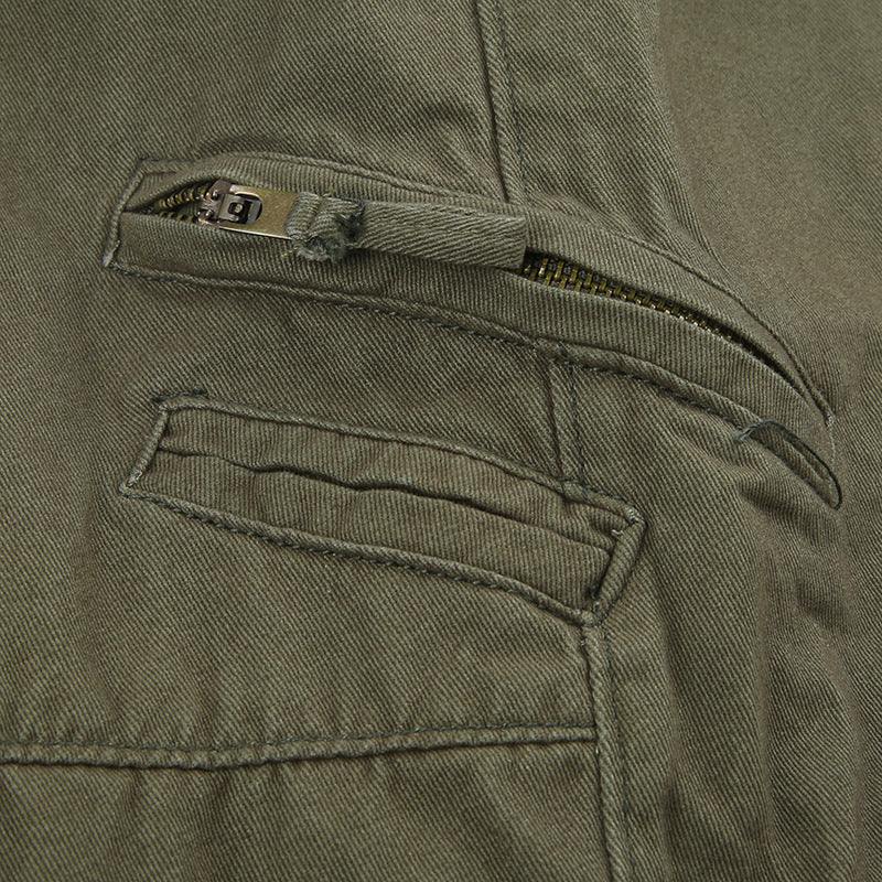 Pocket Patched Straight Cargo Jeans - fairypeony