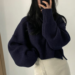 Dark Academia Oversized Crochet Knit Sweater, , women clothing, dark-academia-oversized-crochet-knit-sweater, , fairypeony