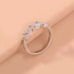 Zircon Tree Branch Adjustable Brass Ring, , women clothing, zircon-tree-branch-adjustable-brass-ring, , fairypeony