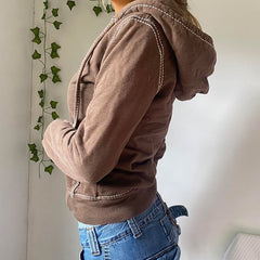 Sewing Thread Downtown Zip Up Hoodie - fairypeony