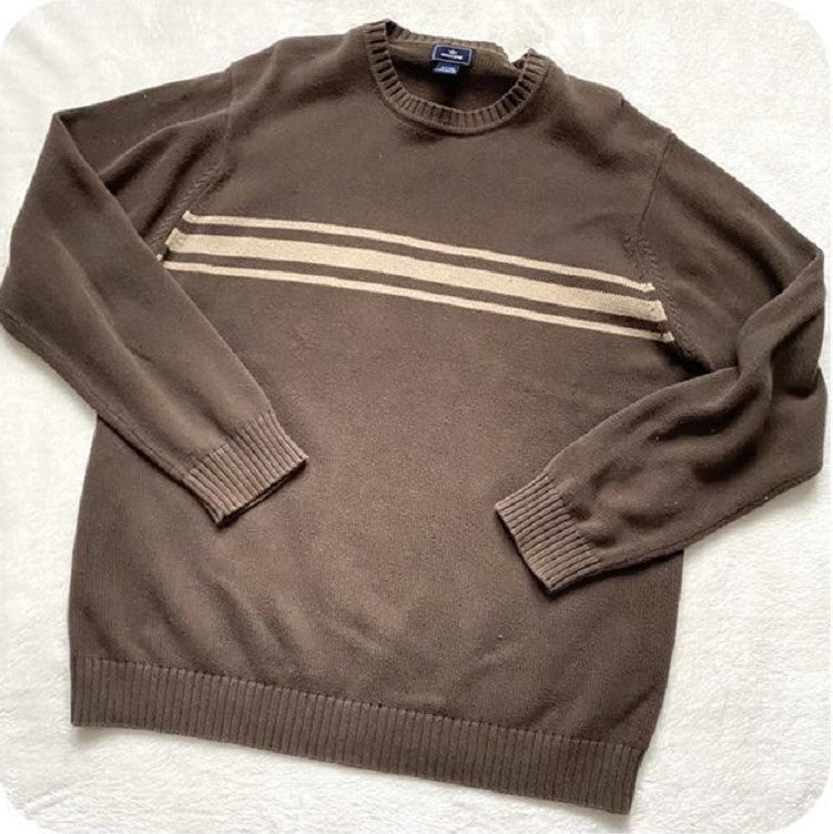 Three Striped Pullover Downtown Sweater - fairypeony