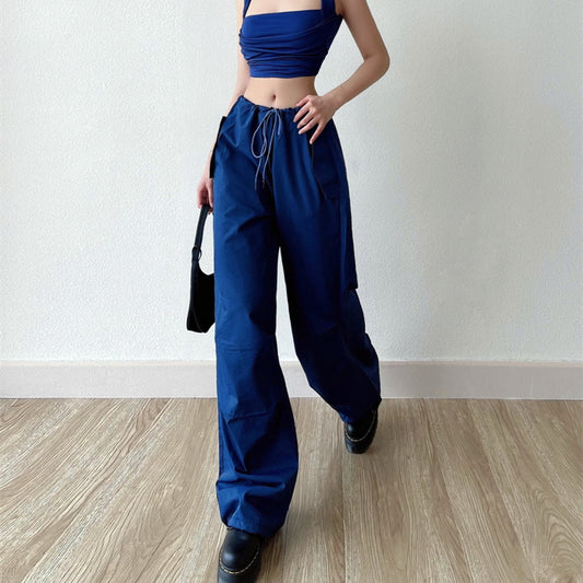 Size Friendly Straight Leg Parachute Cargo Pants, , women clothing, size-friendly-straight-leg-parachute-cargo-pants, , fairypeony