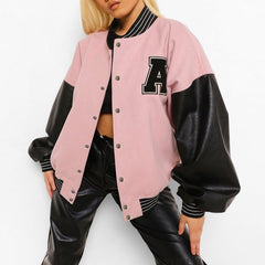 Embroidery Letter Varsity Jacket, , women clothing, embroidery-letter-varsity-jacket, , fairypeony