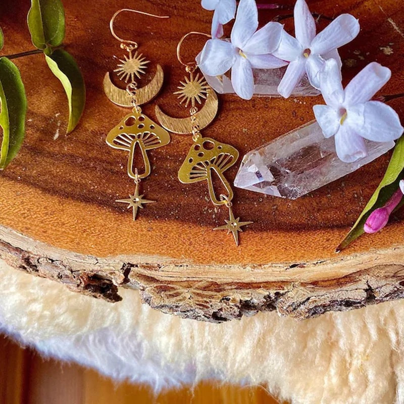 Creative Mushroom Pendant Necklace, , women clothing, creative-mushroom-pendant-necklace, , fairypeony