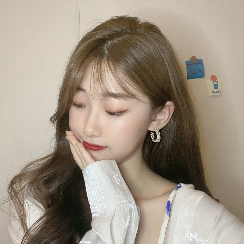 Flower White Earrings, , women clothing, flower-white-earrings, , fairypeony