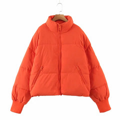 Stand-up Collar Zipper Pocket Padded Jacket, , women clothing, stand-up-collar-zipper-pocket-padded-jacket, , fairypeony