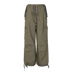 Vintage Pocket Parachute Cargo Pants - fairypeony