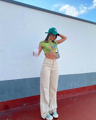 Casual Mopping Khaki Straight-leg Pants, , women clothing, casual-mopping-khaki-straight-leg-pants, khaki, fairypeony