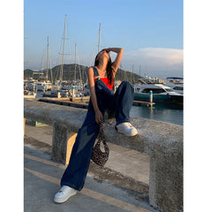 Vintage Washed Boyfriend Denim Overall - fairypeony