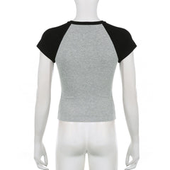 Logo Design Raglan Sleeve Crop Top - fairypeony
