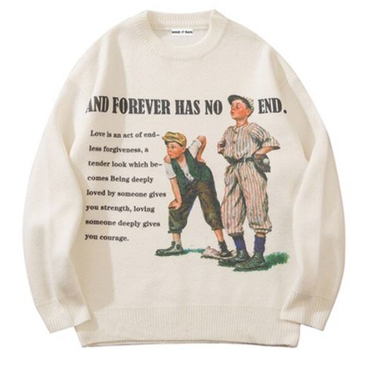 And Forever Has No End Sweater, , women clothing, and-forever-has-no-end-sweater, L, M, white, XL, XXL, fairypeony