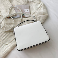 Solid Color Letter Flap Organ Crossbody Bag, , women clothing, solid-color-letter-flap-organ-crossbody-bag, , fairypeony