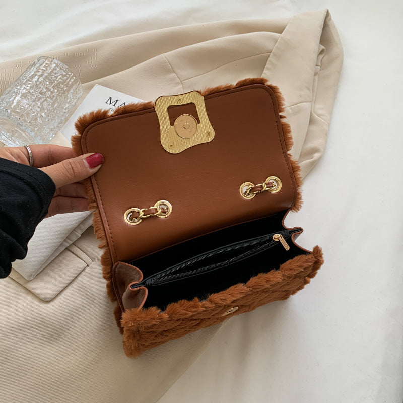 Small Fur Square Bag, , women clothing, small-fur-square-bag, , fairypeony