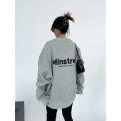 Crew Neck Logo Graphic Sweatshirt, , women clothing, crew-neck-logo-graphic-sweatshirt, , fairypeony