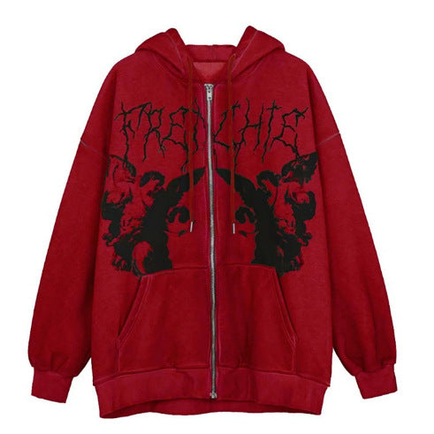 Temperament Commuter Zipper Hoodie, , women clothing, temperament-commuter-zipper-hoodie, , fairypeony