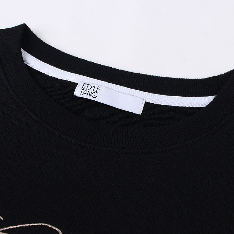 Poker Night Sweatshirt, , women clothing, poker-night-sweatshirt, black, pokernight, fairypeony