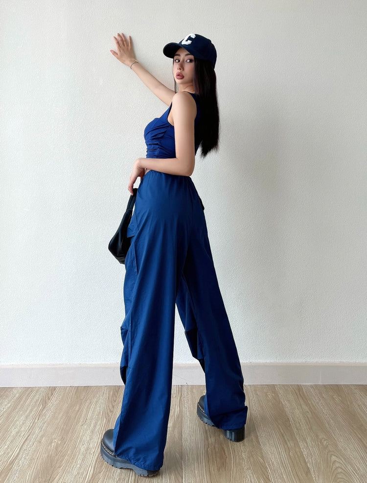 Size Friendly Straight Leg Parachute Cargo Pants, , women clothing, size-friendly-straight-leg-parachute-cargo-pants, , fairypeony