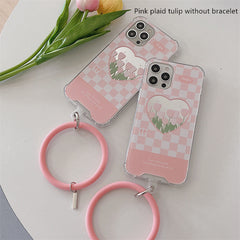 Mirror Flower Bracelet Phone Case, , women clothing, mirror-flower-bracelet-phone-case, floral, fairypeony
