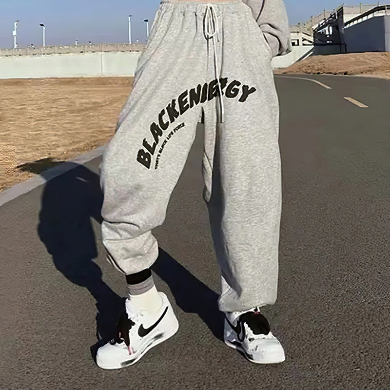 Black Energy Street Sweatpants, , women clothing, black-energy-street-sweatpants, black, grey, fairypeony