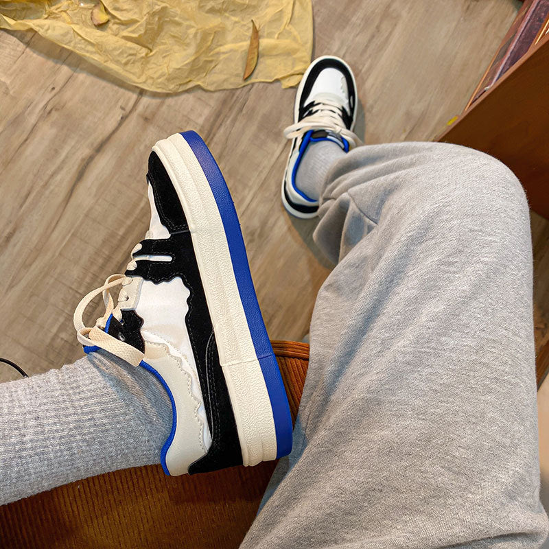 Retro Girl Color Matching Student Casual Sneakers, , women clothing, retro-girl-color-matching-student-casual-sneakers, , fairypeony