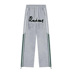 Star Patch Baggy Sweatpants - fairypeony