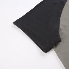 Raglan Sleeve Grunge Wing Print Crop Top - fairypeony