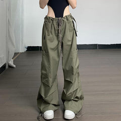 Vintage Pocket Parachute Cargo Pants - fairypeony