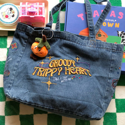 Aesthetic Embroidered Tote Bag - fairypeony