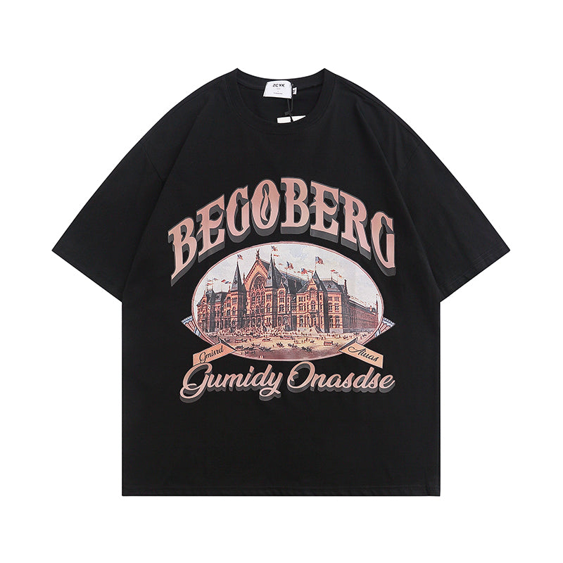 Begoberg T-shirt, , women clothing, mens-street-hip-hop-basic-round-neck-half-short-sleeve, apricot, black, coffee, L, M, S, XL, fairypeony
