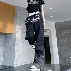 Vintage Logo Graphic Baggy Pants - fairypeony