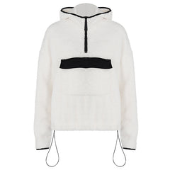 Lamb Wool Oversized Hooded Sweater - fairypeony