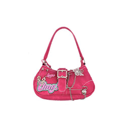 2000s Metal Embellished Y2K Shoulder Bag - fairypeony