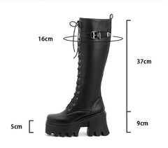 Long British Style High Boots, , women clothing, long-british-style-high-boots, black, fairypeony