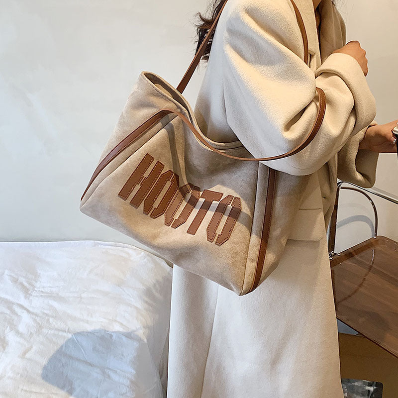 Large-capacity Letter Trend Tote Bag, , women clothing, large-capacity-letter-trend-tote-bag, , fairypeony